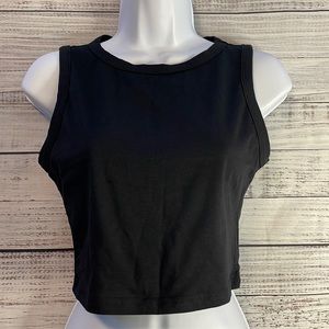Black Cropped Tank Top Size Medium